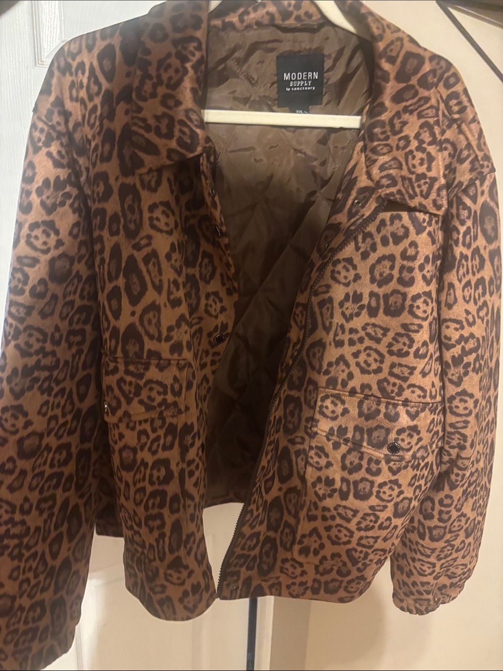 Leopard Print Brown Jacket